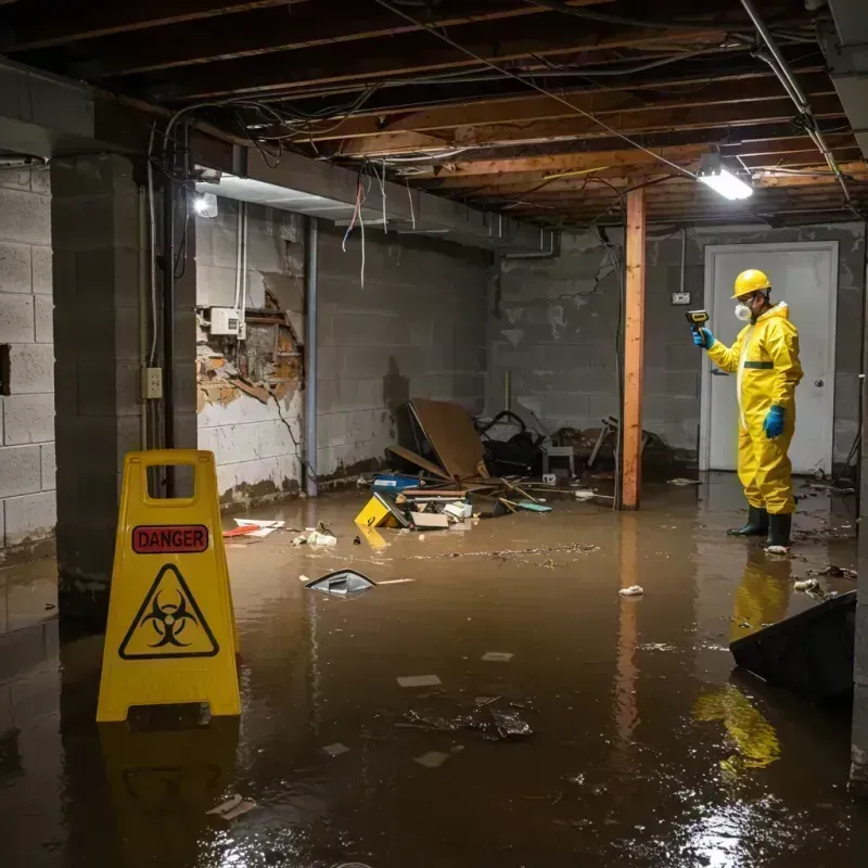 Flooded Basement Electrical Hazard in Braidwood, IL Property